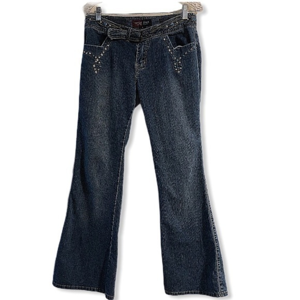 Younque Jeans blue with stone design